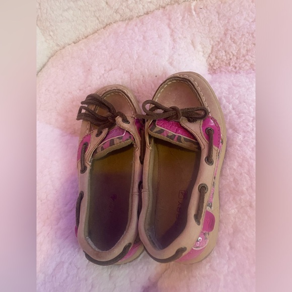 Sperry angelfish sequin boat shoes girls 10 - Picture 3 of 4